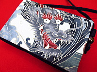 義若オリジナルのポシェット 荒波に龍A
